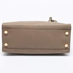 Pre Owned MICHAEL Michael Kors Beige Saffiano Leather Dillon Tote