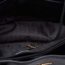 مملوكة مسبقًا MICHAEL Michael Kors Black Saffiano Leather Large Jet Set Travel Tote