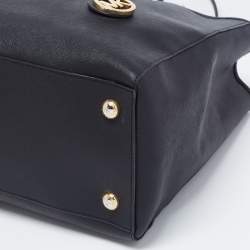 مملوكة مسبقًا MICHAEL Michael Kors Black Saffiano Leather Large Jet Set Travel Tote