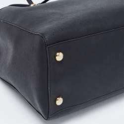 مملوكة مسبقًا MICHAEL Michael Kors Black Saffiano Leather Large Jet Set Travel Tote