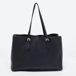 مملوكة مسبقًا MICHAEL Michael Kors Black Saffiano Leather Large Jet Set Travel Tote