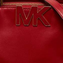 MICHAEL Michael Kors Red Leather Medium Florence  Satchel