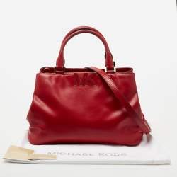 MICHAEL Michael Kors Red Leather Medium Florence  Satchel