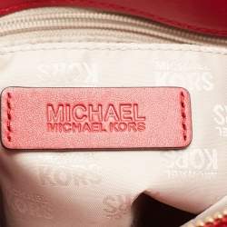 MICHAEL Michael Kors Red Leather Medium Florence  Satchel