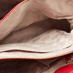 MICHAEL Michael Kors Red Leather Medium Florence  Satchel