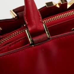 MICHAEL Michael Kors Red Leather Medium Florence  Satchel