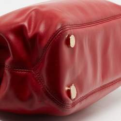 MICHAEL Michael Kors Red Leather Medium Florence  Satchel