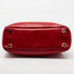 MICHAEL Michael Kors Red Leather Medium Florence  Satchel