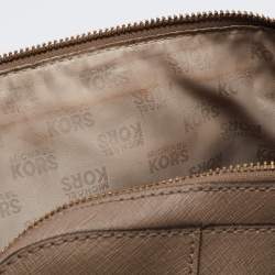 مملوكة مسبقًا Michael Kors Dark Beige Saffiano Leather Large Cindy Dome Satchel