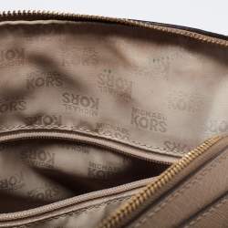 مملوكة مسبقًا Michael Kors Dark Beige Saffiano Leather Large Cindy Dome Satchel