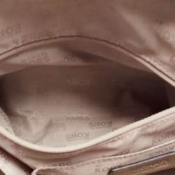 مملوكة مسبقًا Michael Kors Dark Beige Saffiano Leather Large Cindy Dome Satchel
