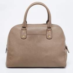 مملوكة مسبقًا Michael Kors Dark Beige Saffiano Leather Large Cindy Dome Satchel