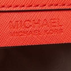 Pre Owned MICHAEL Michael Kors Orange Leather Medium Selma Satchel