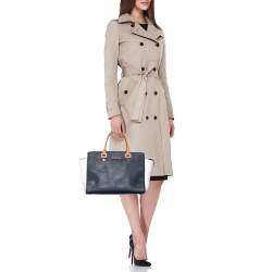 Pre Owned MICHAEL Michael Kors Tri Color Leather Large Selma Satchel