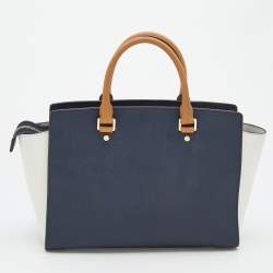 Pre Owned MICHAEL Michael Kors Tri Color Leather Large Selma Satchel