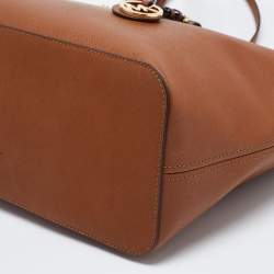 Pre Owned MICHAEL Michael Kors Brown Saffiano Leather Large Jet Set Travel Tote