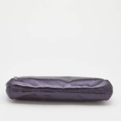 Pre Owned MICHAEL Michael Kors Purple/Black Patent Leather Berkley Clutch