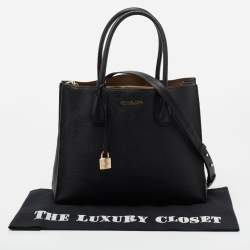 Pre Owned MICHAEL Michael Kors Black Grained Leather Large Mercer tote
