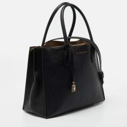 Pre Owned MICHAEL Michael Kors Black Grained Leather Large Mercer tote