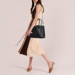 Pre Owned MICHAEL Michael Kors Black Grained Leather Large Mercer tote