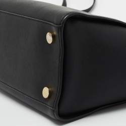 مملوكة مسبقًا MICHAEL Michael Kors Black Leather Large Selma Satchel