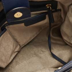 مملوكة مسبقًا MICHAEL Michael Kors Navy Blue Leather Large Hamilton North South Tote