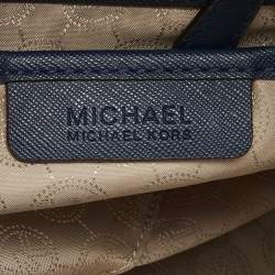 مملوكة مسبقًا MICHAEL Michael Kors Navy Blue Leather Large Hamilton North South Tote