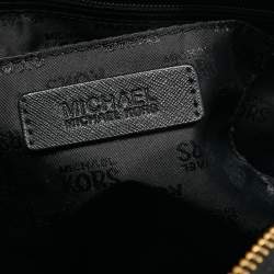 Pre Owned MICHAEL Michael Kors Black Leather Large Dome Satchel