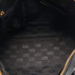 Pre Owned MICHAEL Michael Kors Black Leather Large Dome Satchel
