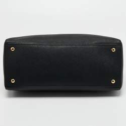 Pre Owned MICHAEL Michael Kors Black Leather Large Dome Satchel