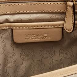 Pre Owned MICHAEL Michael Kors Brown/Beige Signature Coated Canvas Multifunction Tote