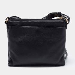 MICHAEL Michael Kors Black Leather Fulton Crossbody Bag