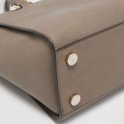 Pre Owned MICHAEL Michael Kors Dark Beige Saffiano Leather Medium Selma Tote