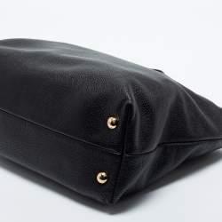 Pre Owned MICHAEL Michael Kors Black Leather Jet Set Chain Tote 