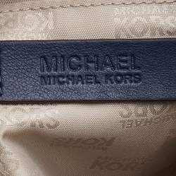 Pre Owned MICHAEL Michael Kors Blue Leather Ludlow Drawstring Shoulder Bag