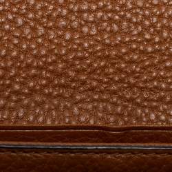 Pre Owned MICHAEL Michael Kors Brown Leather Fulton Flap Continental Wallet