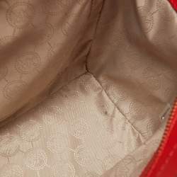 مملوكة مسبقًا MICHAEL Michael Kors Red Leather Medium Selma Satchel