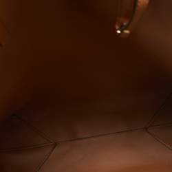 مملوكة مسبقًا MICHAEL Michael Kors White/Tan Signature Coated Canvas and Leather Hayley Tote