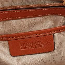 Pre Owned MICHAEL Michael Kors Brown Signature Coated Canvas and Leather Large Selma Tote