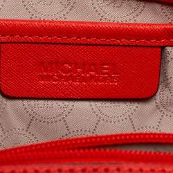 Pre Owned MICHAEL Michael Kors Red Leather Tilda Clutch Bag