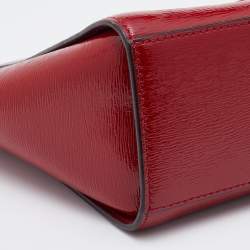 Pre Owned MICHAEL Michael Kors Red Patent Leather Small Selma Shoulder Bag