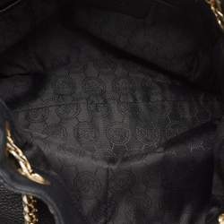 مملوكة مسبقًا MICHAEL Michael Kors Black Grained Leather Chain Tote
