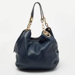 MICHAEL Michael Kors Blue Leather Fulton Shoulder Bag MICHAEL Michael Kors  | TLC