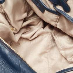 Pre Owned MICHAEL Michael Kors Blue Leather Fulton Shoulder Bag