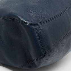 Pre Owned MICHAEL Michael Kors Blue Leather Fulton Shoulder Bag