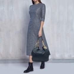 Pre Owned MICHAEL Michael Kors Blue Leather Fulton Shoulder Bag