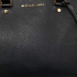Pre Owned MICHAEL Michael Kors Black Saffiano Leather Medium Kellen Tote