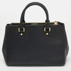 Pre Owned MICHAEL Michael Kors Black Saffiano Leather Medium Kellen Tote