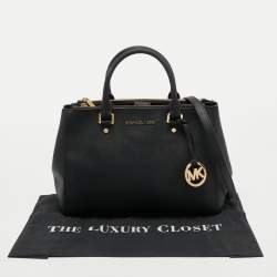 Pre Owned MICHAEL Michael Kors Black Saffiano Leather Medium Kellen Tote