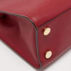 Pre Owned MICHAEL Michael Kors Burgundy LeatherKellen Satchel
